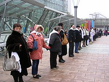 Human Ring, chaîne humaine à  Bruxelles, le 19 novembre